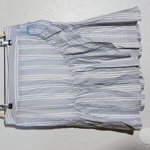 A.N.D Blue White Ruffle Skirt XL